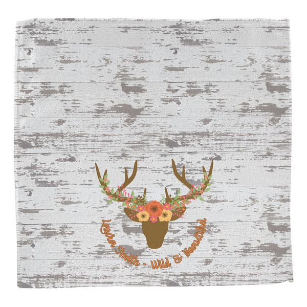 Floral Antler Washcloth - Front - No Soap