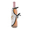 Floral Antler Wine Bottle Apron - DETAIL WITH CLIP ON NECK