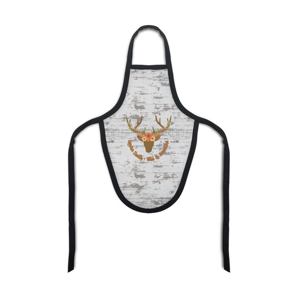 Custom Floral Antler Bottle Apron (Personalized)