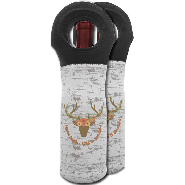 Floral Antler Wine Tote Bag - MAIN