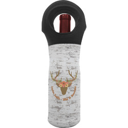Floral Antler Wine Tote Bag (Personalized)