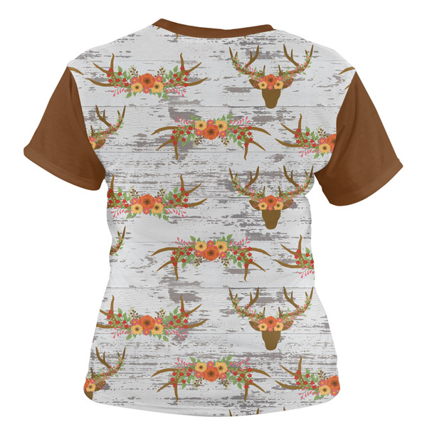 Floral Antler Women's T-shirt Back