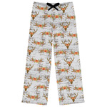 Floral Antler Womens Pajama Pants - M