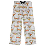 Floral Antler Womens Pajama Pants - XS
