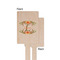 Floral Antler Wooden 6.25" Stir Stick - Rectangular - Single - Front & Back