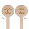 Floral Antler Wooden 6" Stir Stick - Round - Double Sided - Front & Back