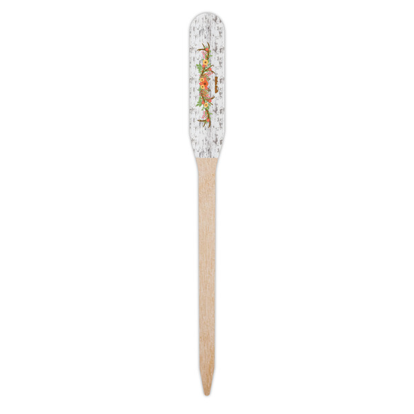 Floral Antler Wooden Food Pick - Paddle - Single Pick