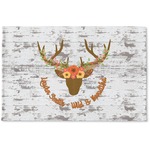 Floral Antler Woven Mat (Personalized)