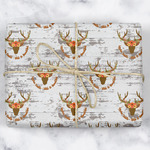 Floral Antler Wrapping Paper (Personalized)