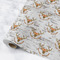 Floral Antler Wrapping Paper Roll - Matte - Medium - Main