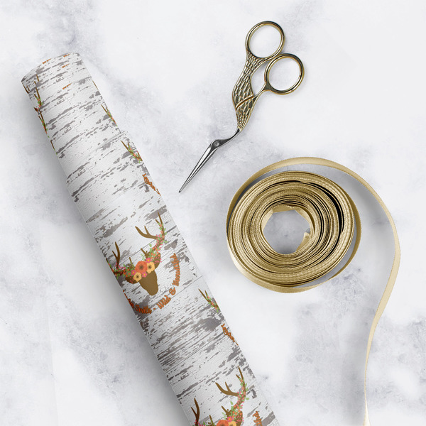 Floral Antler Wrapping Paper Rolls - Lifestyle 1