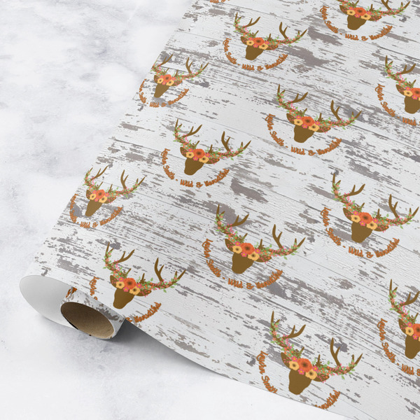 Floral Antler Wrapping Paper Rolls- Main