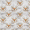Floral Antler Wrapping Paper Square