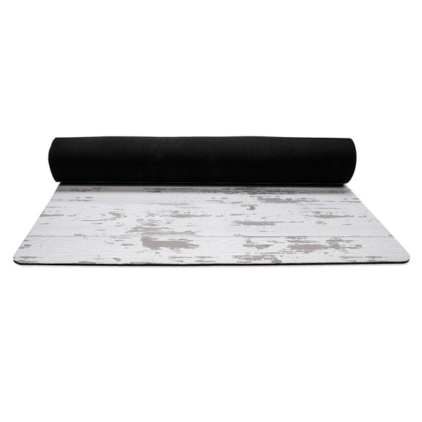 Floral Antler Yoga Mat Rolled up Black Rubber Backing