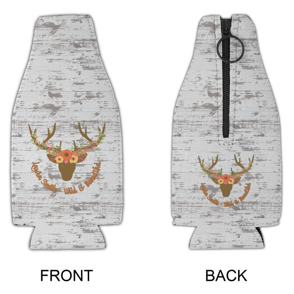 Floral Antler Zipper Bottle Cooler - APPROVAL