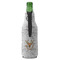 Floral Antler Zipper Bottle Cooler - BACK (bottle)