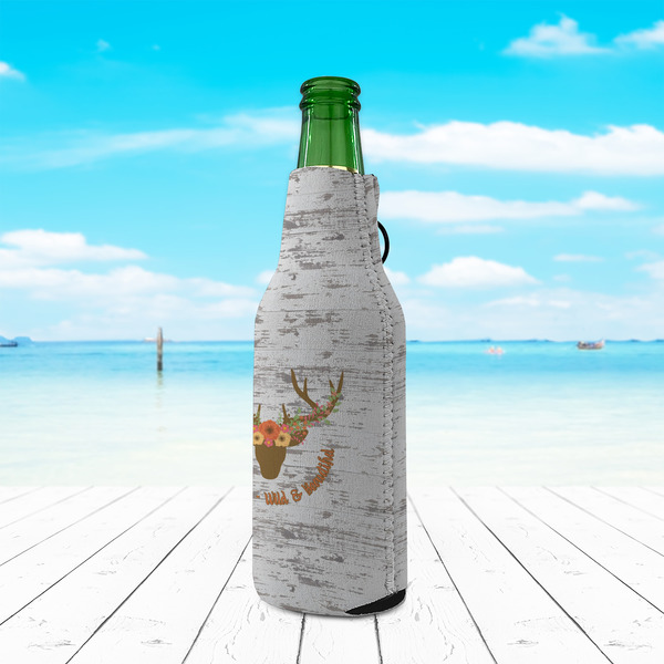 Floral Antler Zipper Bottle Cooler - LIFESTYLE