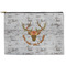 Floral Antler Zipper Pouch Large (Front)