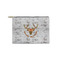 Floral Antler Zipper Pouch Small (Front)