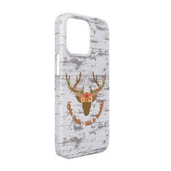 Floral Antler iPhone Case - Plastic - iPhone 13 (Personalized)