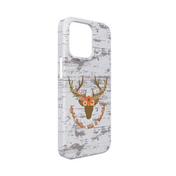 Floral Antler iPhone Case - Plastic - iPhone 13 Mini (Personalized)