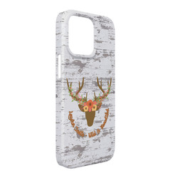 Floral Antler iPhone Case - Plastic - iPhone 13 Pro Max (Personalized)