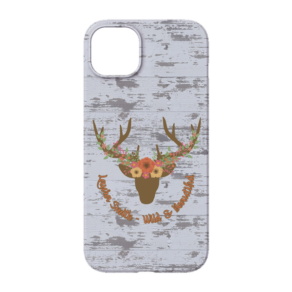 Floral Antler iPhone 14 Case - Back