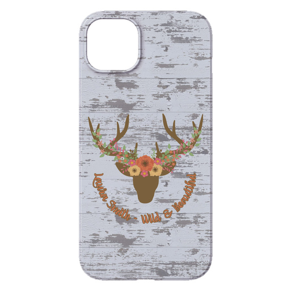 Floral Antler iPhone 14 Plus Case - Back