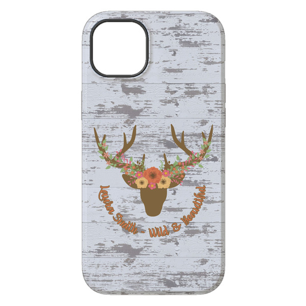 Floral Antler iPhone 14 Plus Tough Case - Back