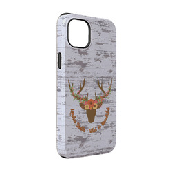 Floral Antler iPhone Case - Rubber Lined - iPhone 14 Pro (Personalized)