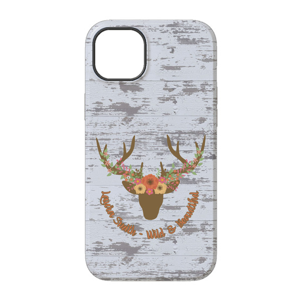 Floral Antler iPhone 14 Pro Tough Case - Back