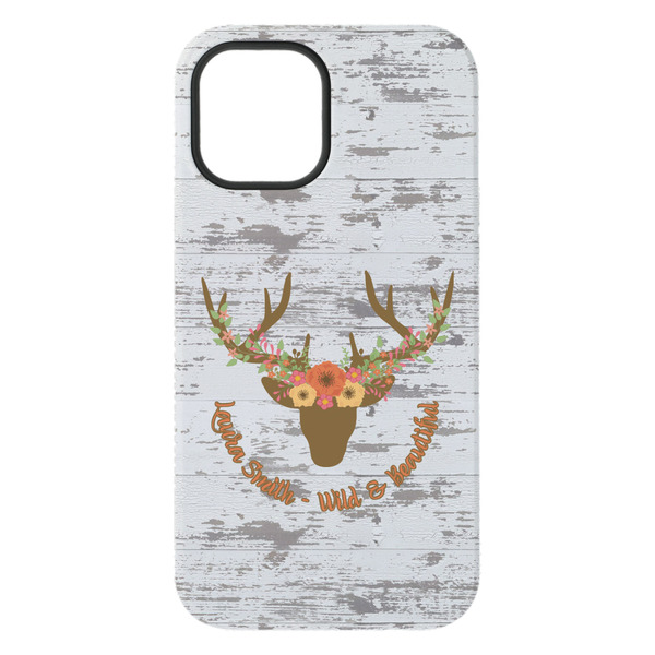 Floral Antler iPhone 15 Plus Tough Case - Back