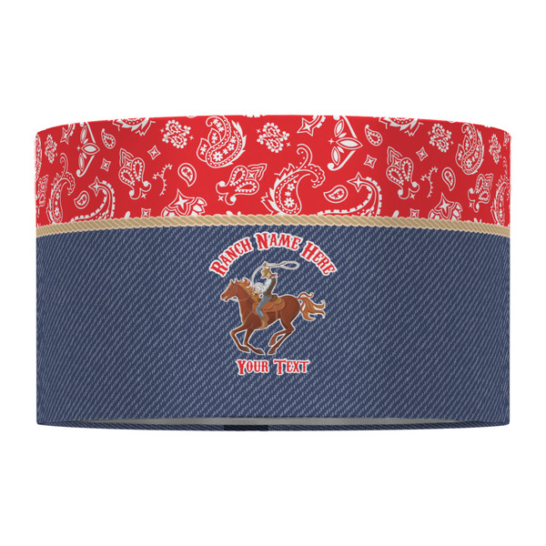 Western Ranch 12" Drum Lampshade - FRONT (Fabric)