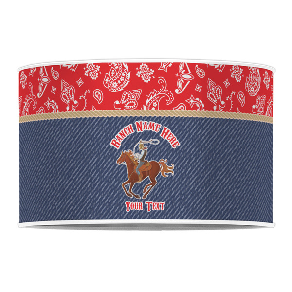Western Ranch 12" Drum Lampshade - FRONT (Poly Film)