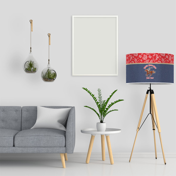 Western Ranch 12" Drum Lampshade - LIFESTYLE