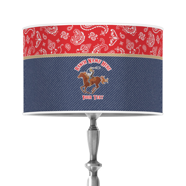 Custom Western Ranch 12" Drum Lamp Shade - Poly-film (Personalized)