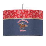 Western Ranch 12" Drum Pendant Lamp - Fabric (Personalized)