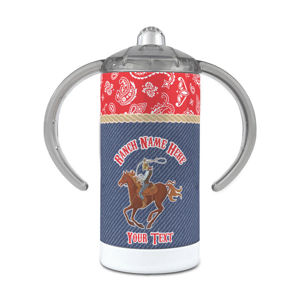 Custom Western Ranch 12 oz Stainless Steel Sippy Cup (Personalized)