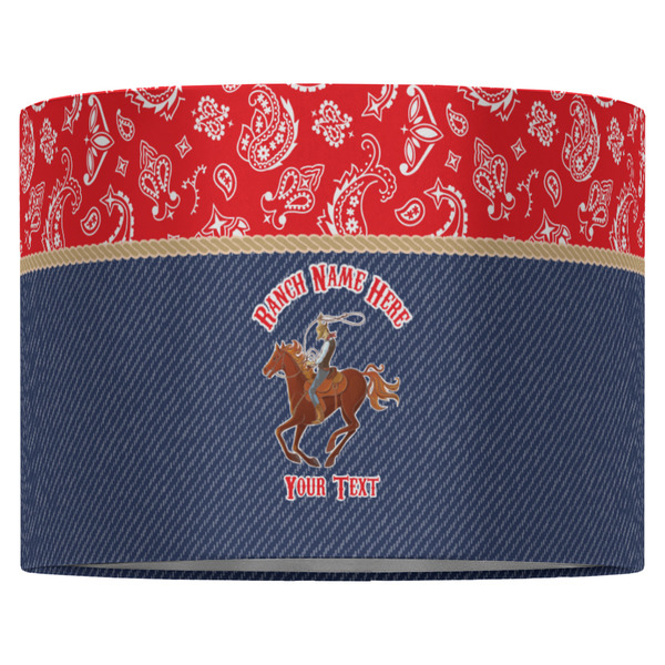 Western Ranch 16" Drum Lampshade - FRONT (Fabric)