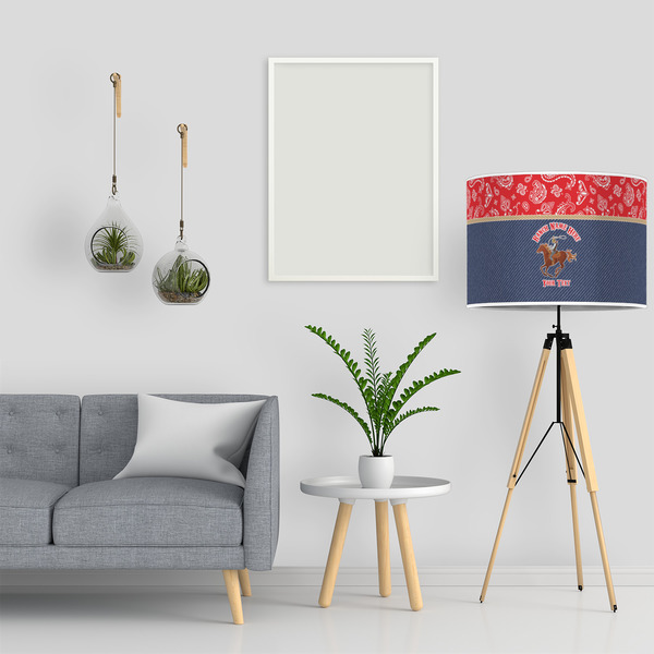 Western Ranch 16" Drum Lampshade - LIFESTYLE