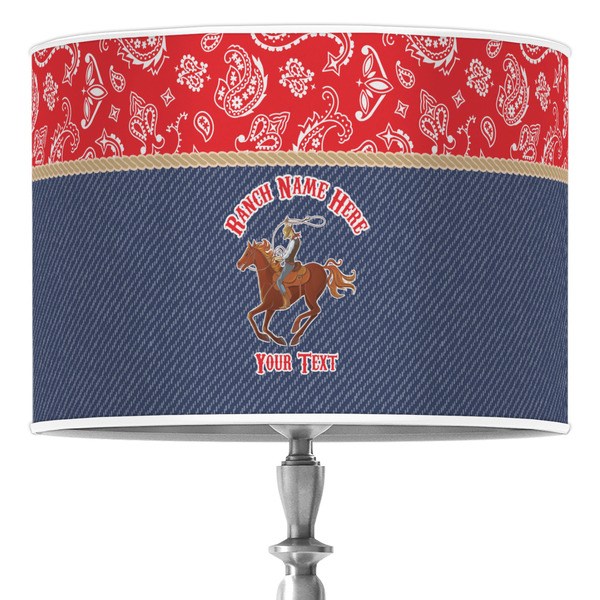Custom Western Ranch 16" Drum Lamp Shade - Poly-film (Personalized)