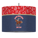Western Ranch 16" Drum Pendant Lamp - Fabric (Personalized)