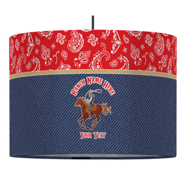 Custom Western Ranch Drum Pendant Lamp (Personalized)