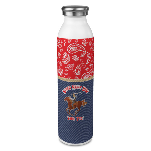 Custom Western Ranch 20oz Stainless Steel Water Bottle - Full Print (Personalized)