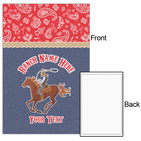 Western Ranch 20x30 - Matte Poster - Front & Back