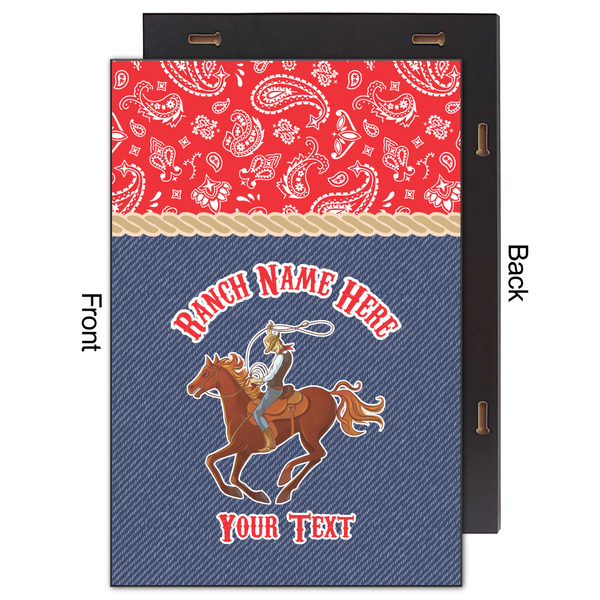 Western Ranch 20x30 Wood Print - Front & Back View