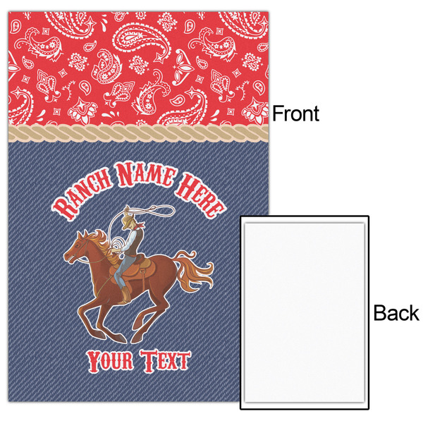 Western Ranch 24x36 - Matte Poster - Front & Back