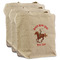 Western Ranch 3 Reusable Cotton Grocery Bags - Front View