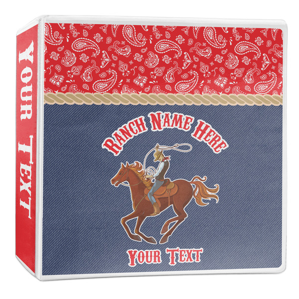 Custom Western Ranch 3-Ring Binder - 2 inch (Personalized)