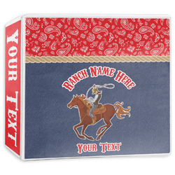 Western Ranch 3-Ring Binder - 3 inch (Personalized)